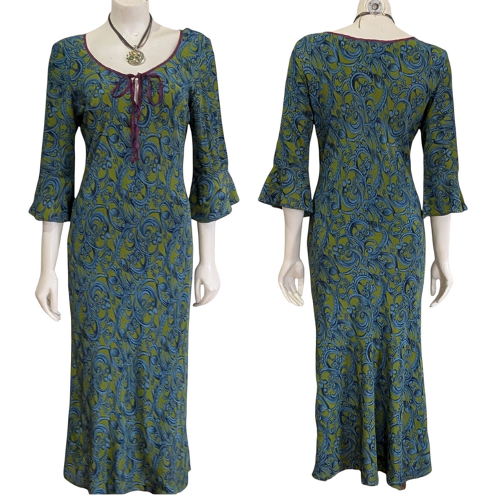 Tova-Celine Silk Vintage Midi Dress Size Large