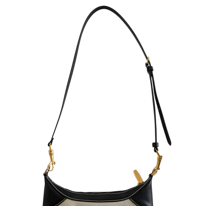 Charles & Keith Shalia Canvas Mini Moon Bag