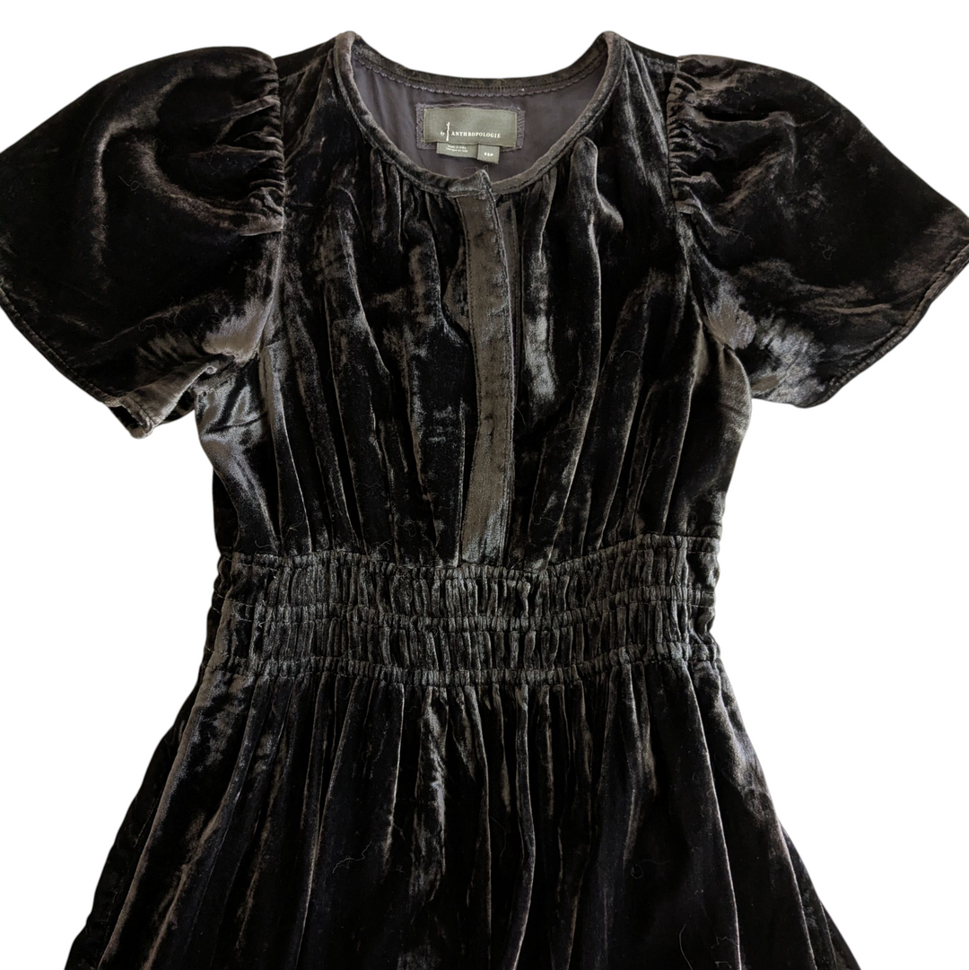 By Anthropologie Somerset Velvet Maxi Dress Size XSP