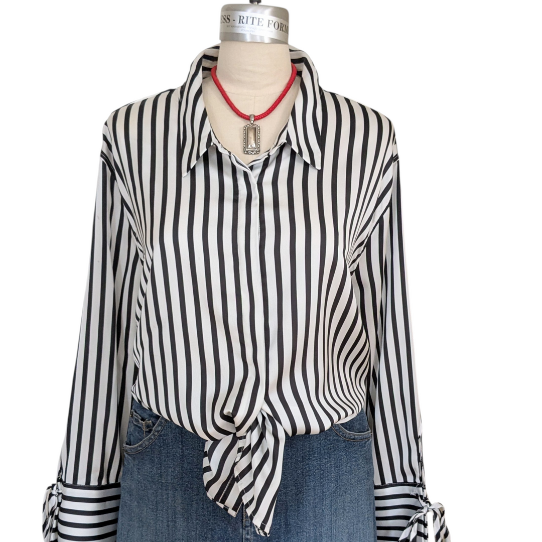 Rebel Striped Button Up Shirt Size 3X