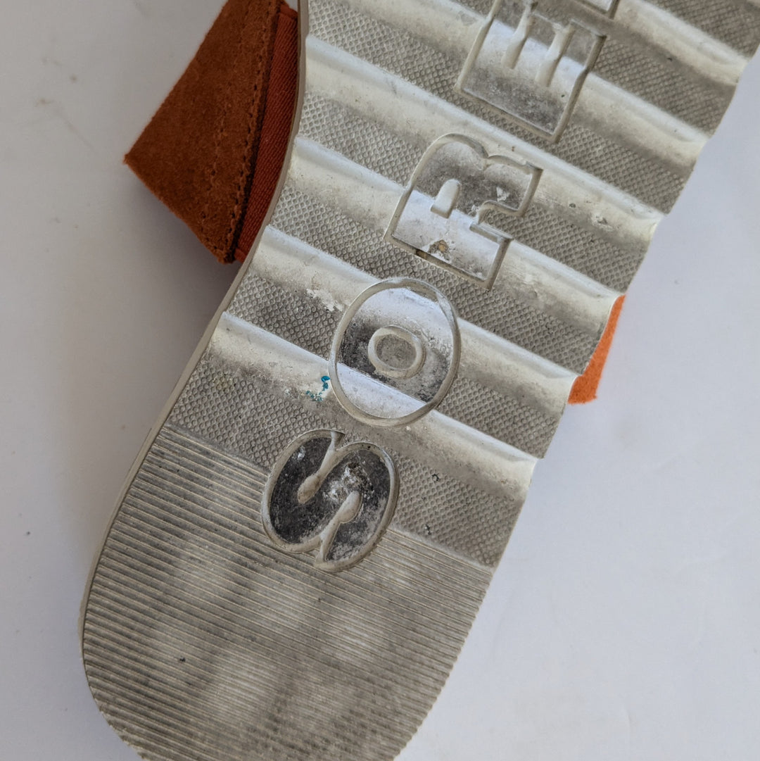 Sorel Ella II Orange Suede Slides Size 8