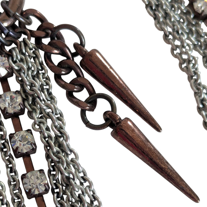 Mixed Metal Fringe Earrings