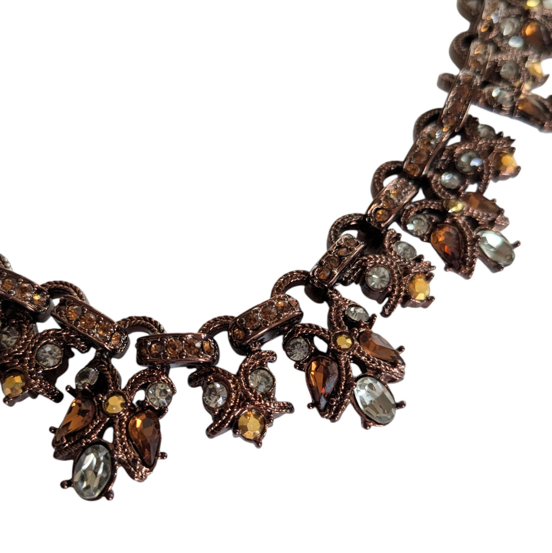 Beaded Copper Collar Necklace