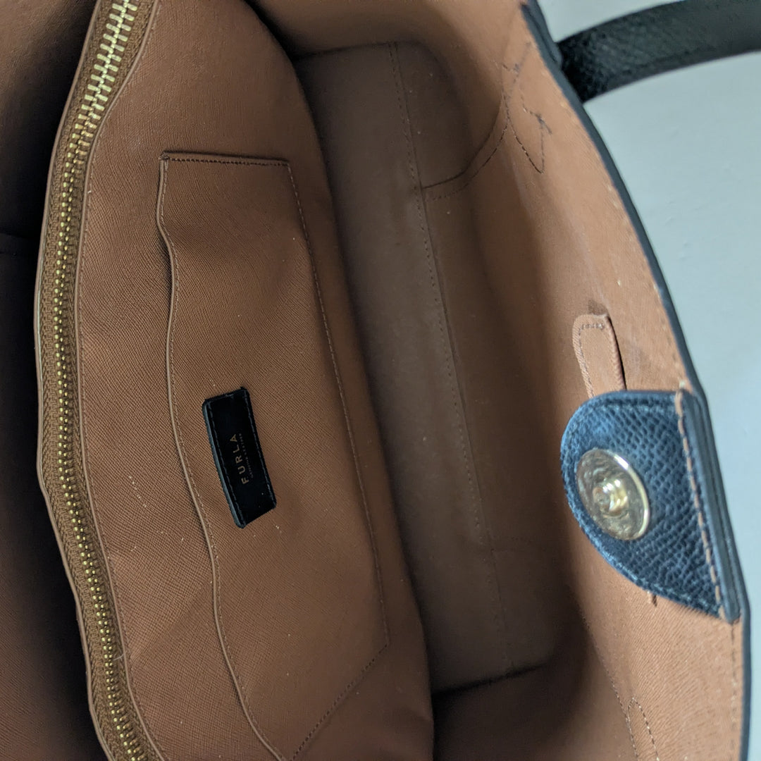 Furla Vittoria Leather Tote Bag