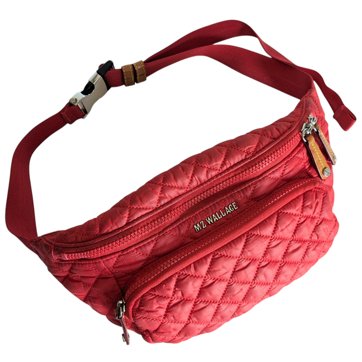 MZ Wallace Red Quilted Belt Bag