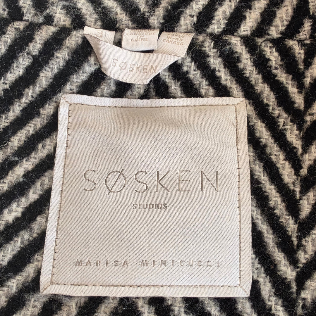 Soskind Wool Blend Midi Coat Size Large