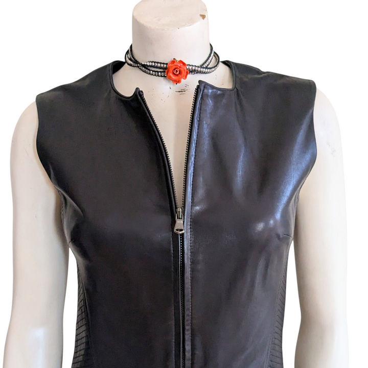 Kenneth Cole Leather Dress Size Small