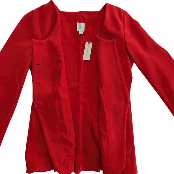 Anthropologie Maeve Scoop Neck Cut Away Blazer Size Medium NWT