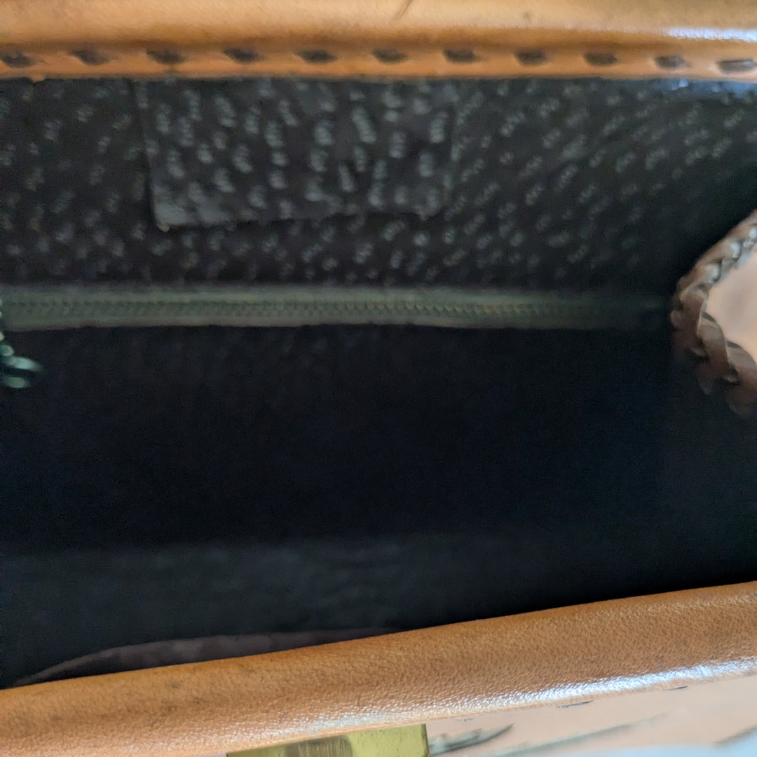 Tooled Leather Shoulder Bag