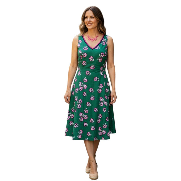 Boden Charlotte Fit & Flare Midi Dress Size 8