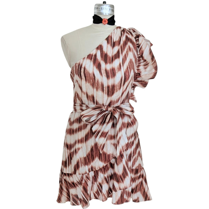 Banana Republic One Shoulder Linen Dress Size 8