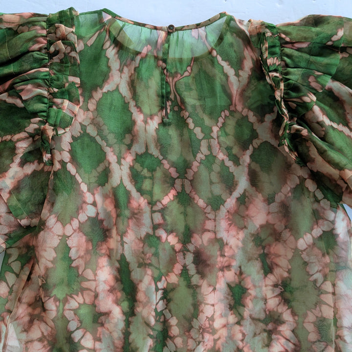 Ulla Johnson Annemarie Serpentine Print Sheer Blouse Size 6