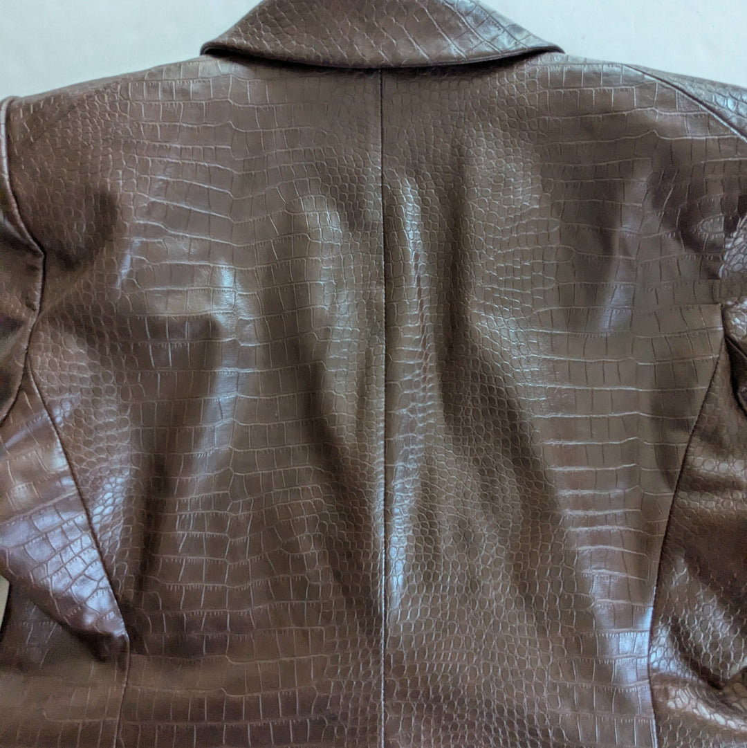 Veronica Beard Cooke Dickey Blazer Vegan Leather