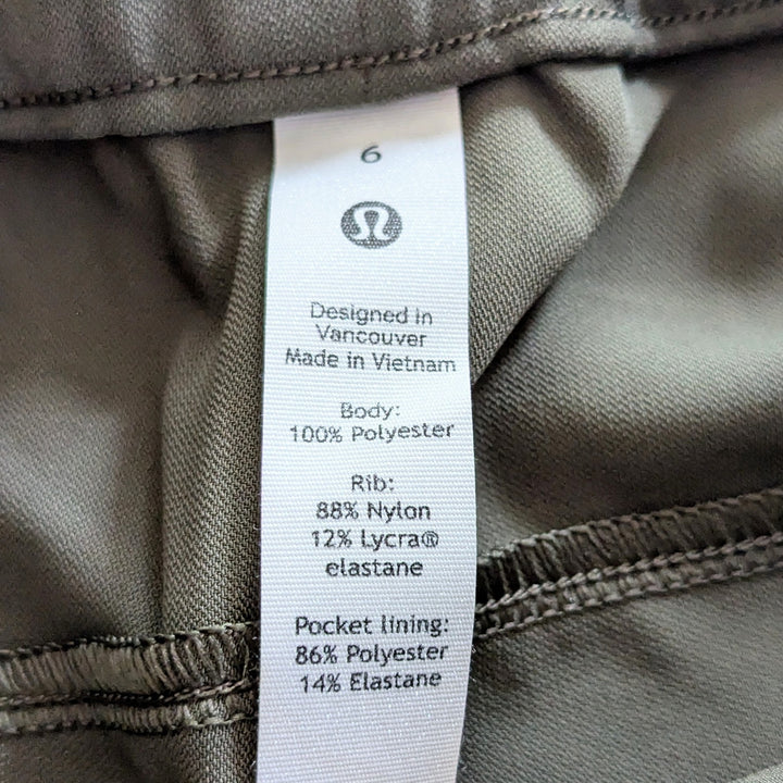 Lululemon On The Fly Joggers Size 6 Olive