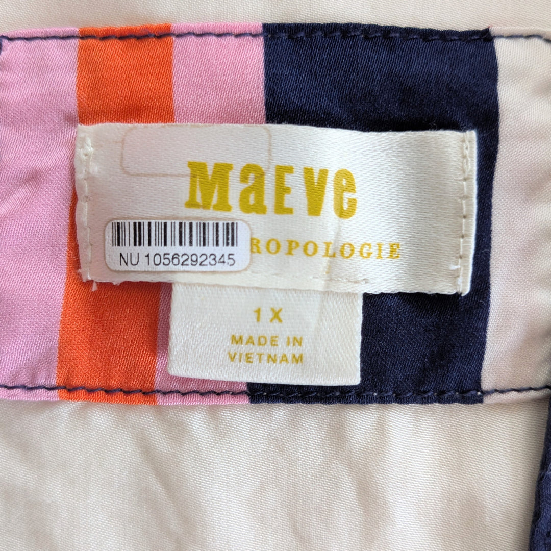Anthropologie's Maeve Striped Top Size 1X