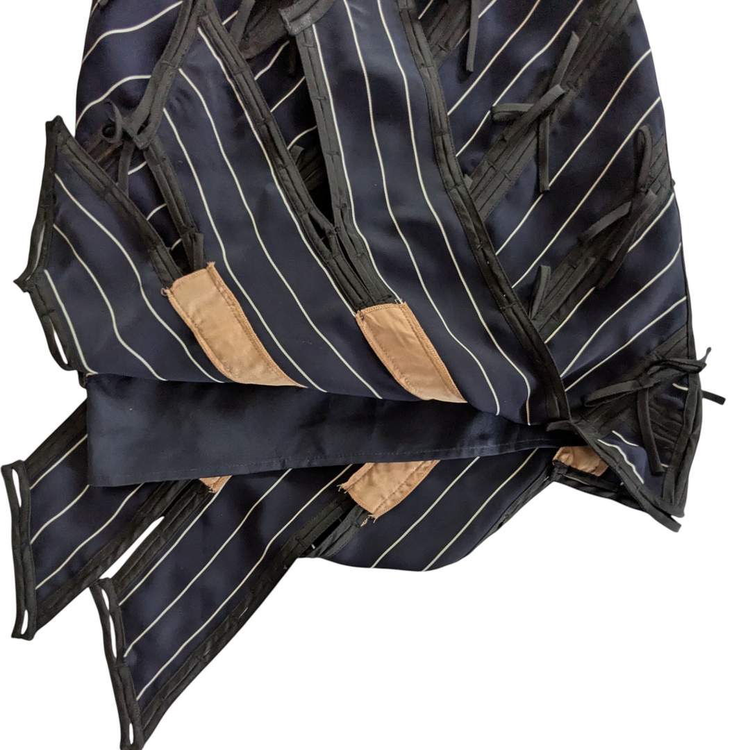 Self Portrait Pinstripe Ribbon Panel Skirt Size 2