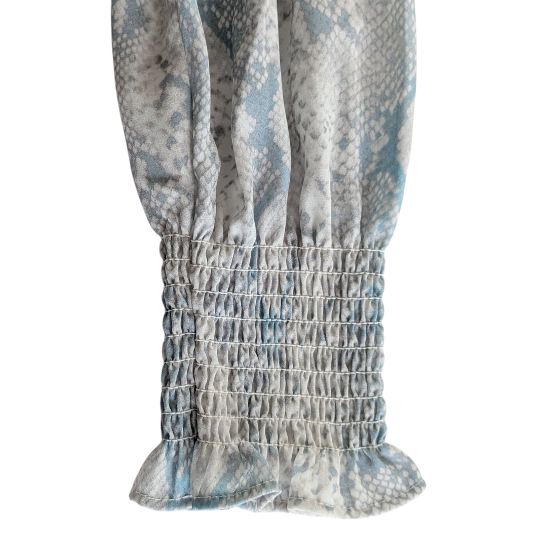 T Tahari Snakeskin Print Blouse Size Small