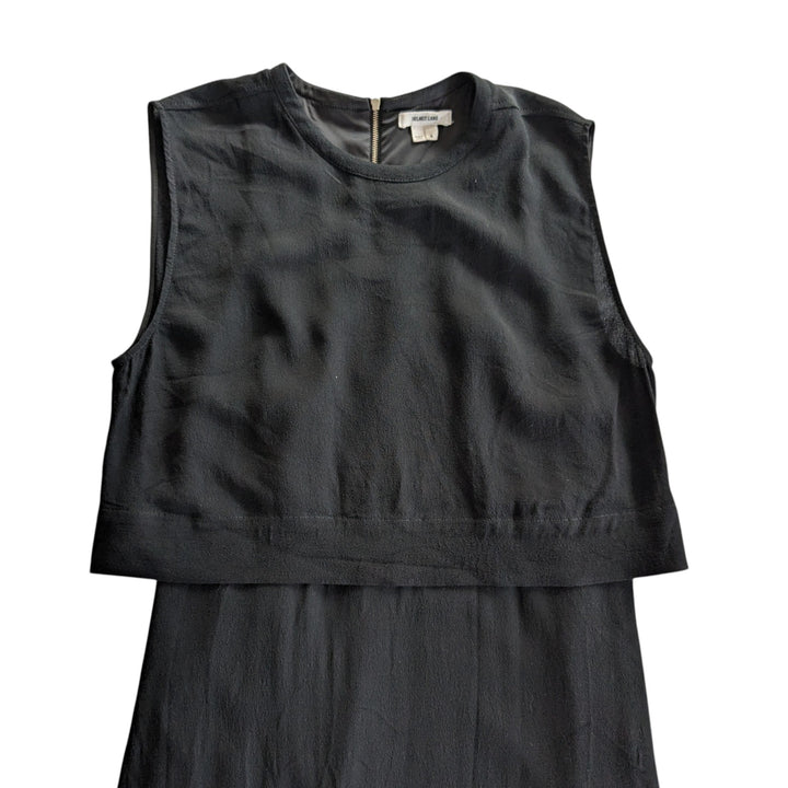 Helmut Lang Black Blaze Layered High Low Dress Size 4