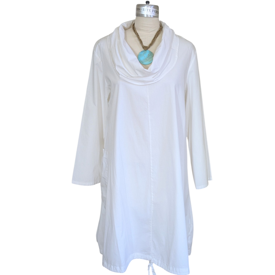 Bryn Walker Cotton Cowl Neck Dress Size Small