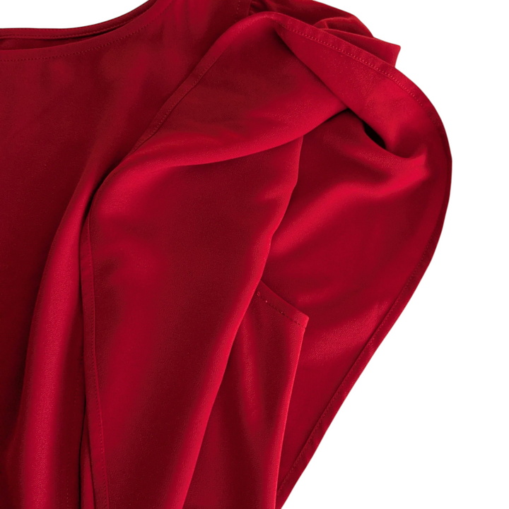 St John Red Crepe Dress Size 12