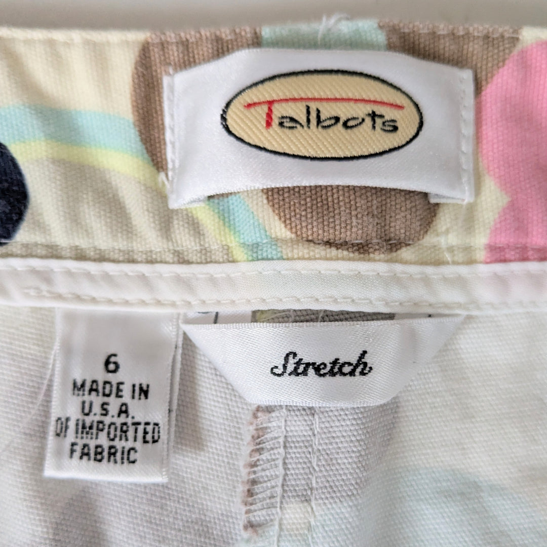 Talbots Floral Print Cropped Pants Size 6