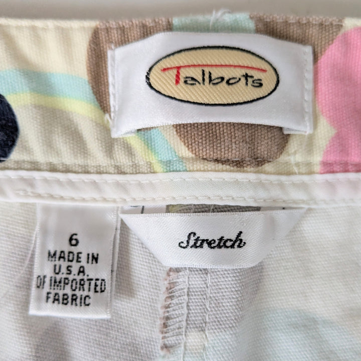 Talbots Floral Print Cropped Pants Size 6