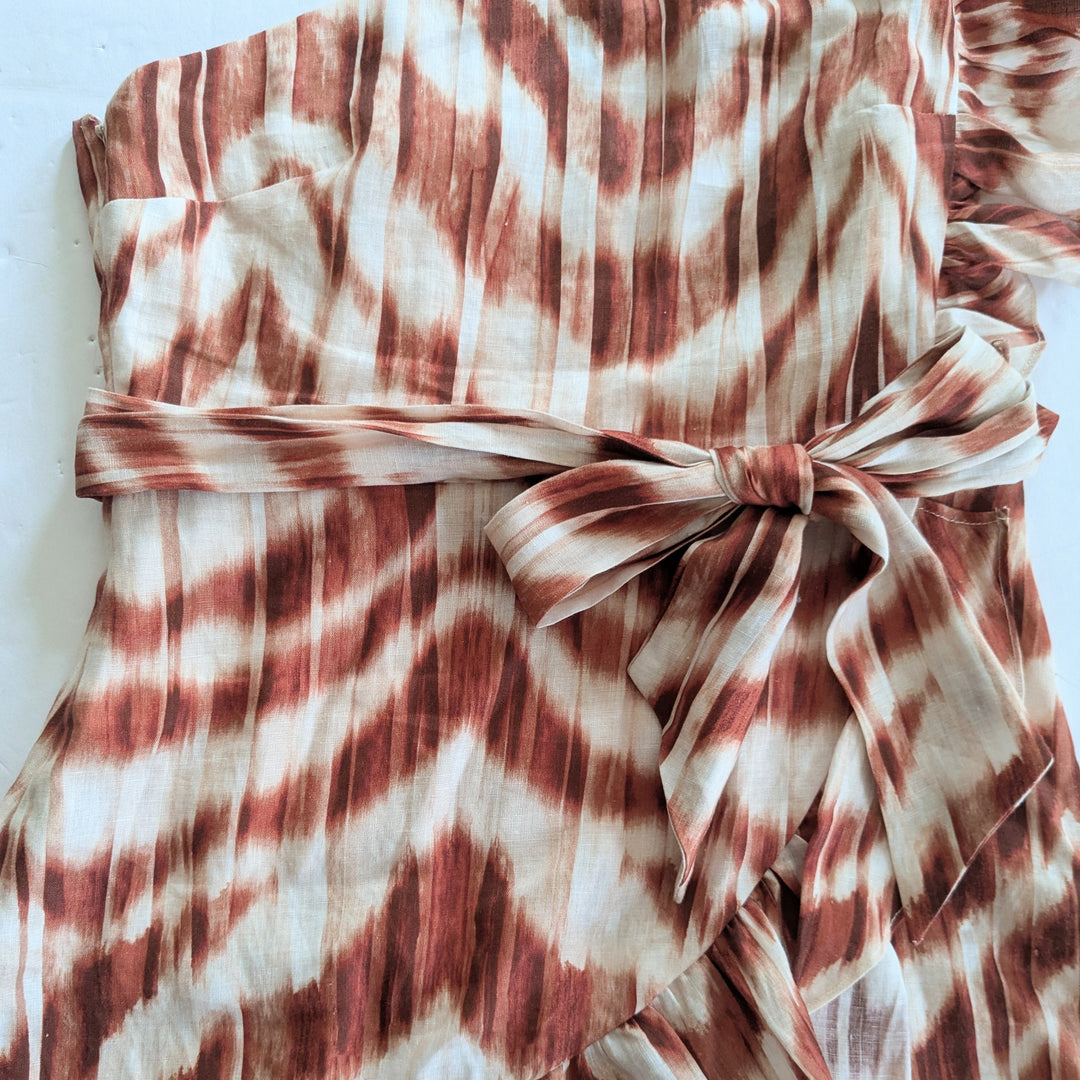Banana Republic One Shoulder Linen Dress Size 8