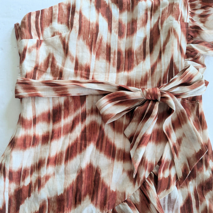 Banana Republic One Shoulder Linen Dress Size 8