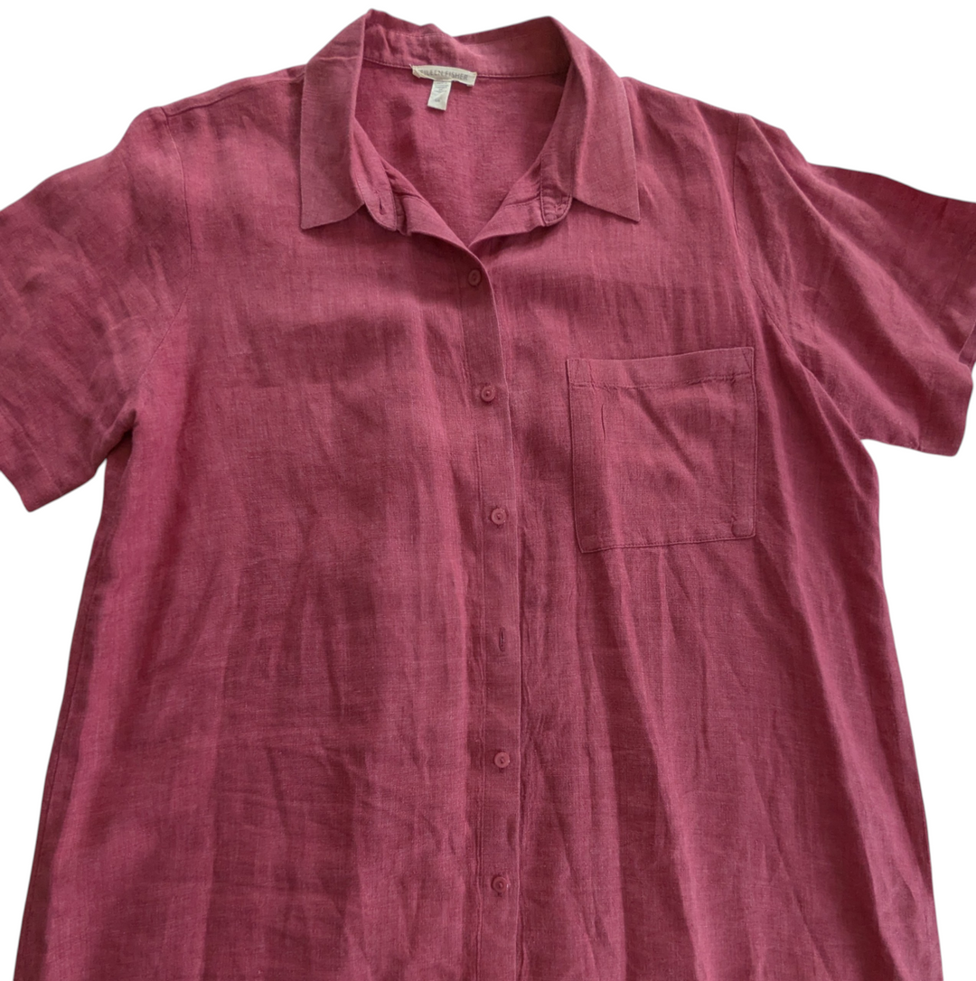Eileen Fisher Linen Shirt Dress Size Large