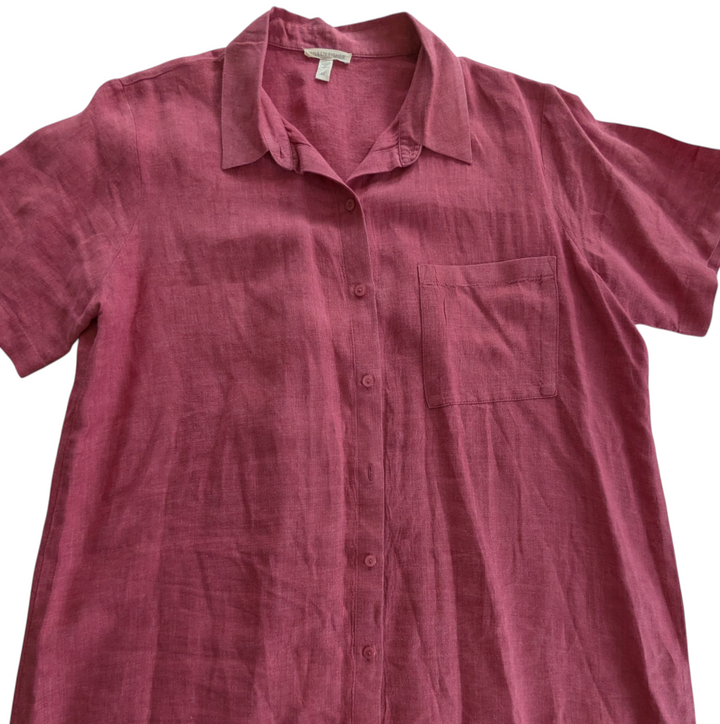 Eileen Fisher Linen Shirt Dress Size Large
