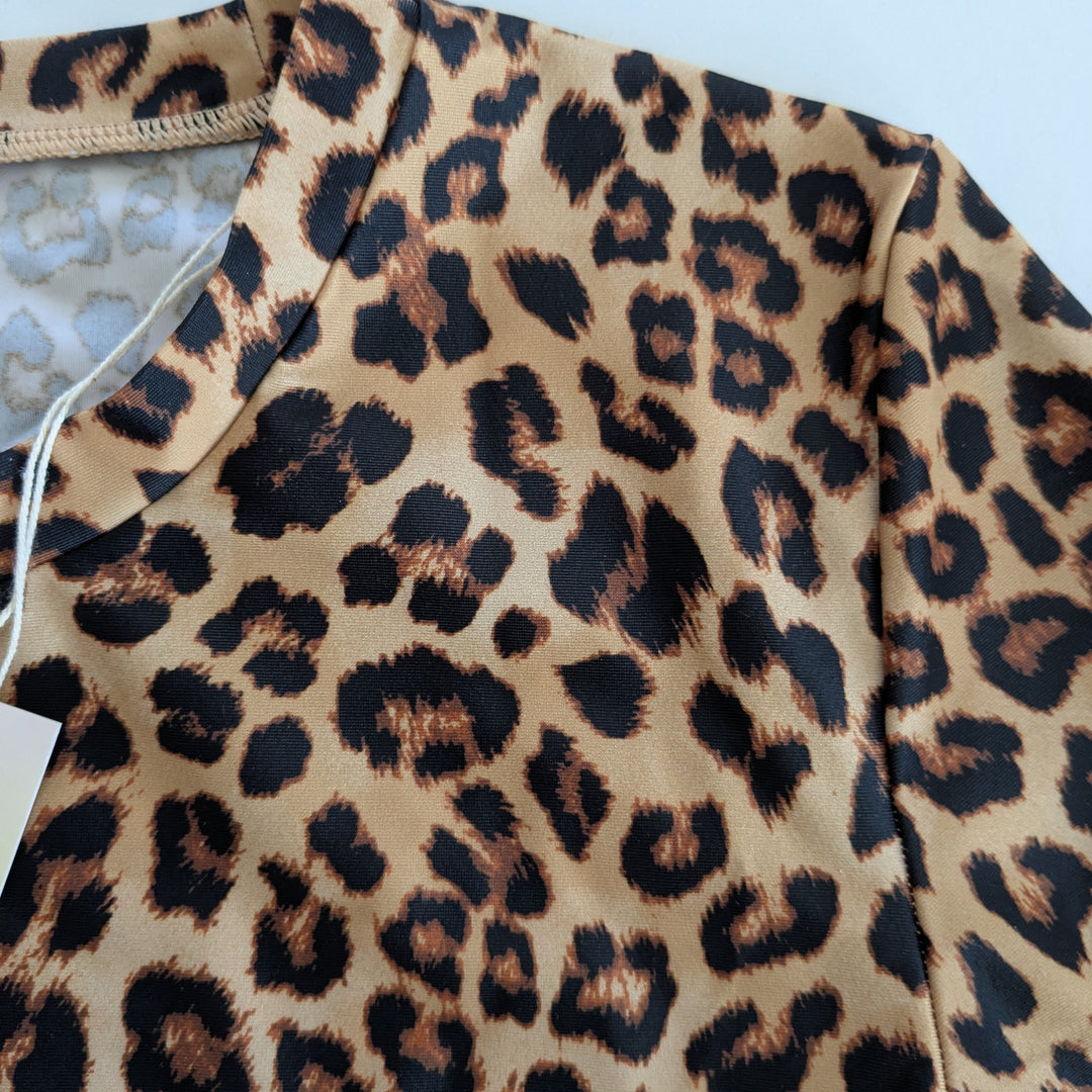 Summer Salt Leopard Print Rash Guard Size 4