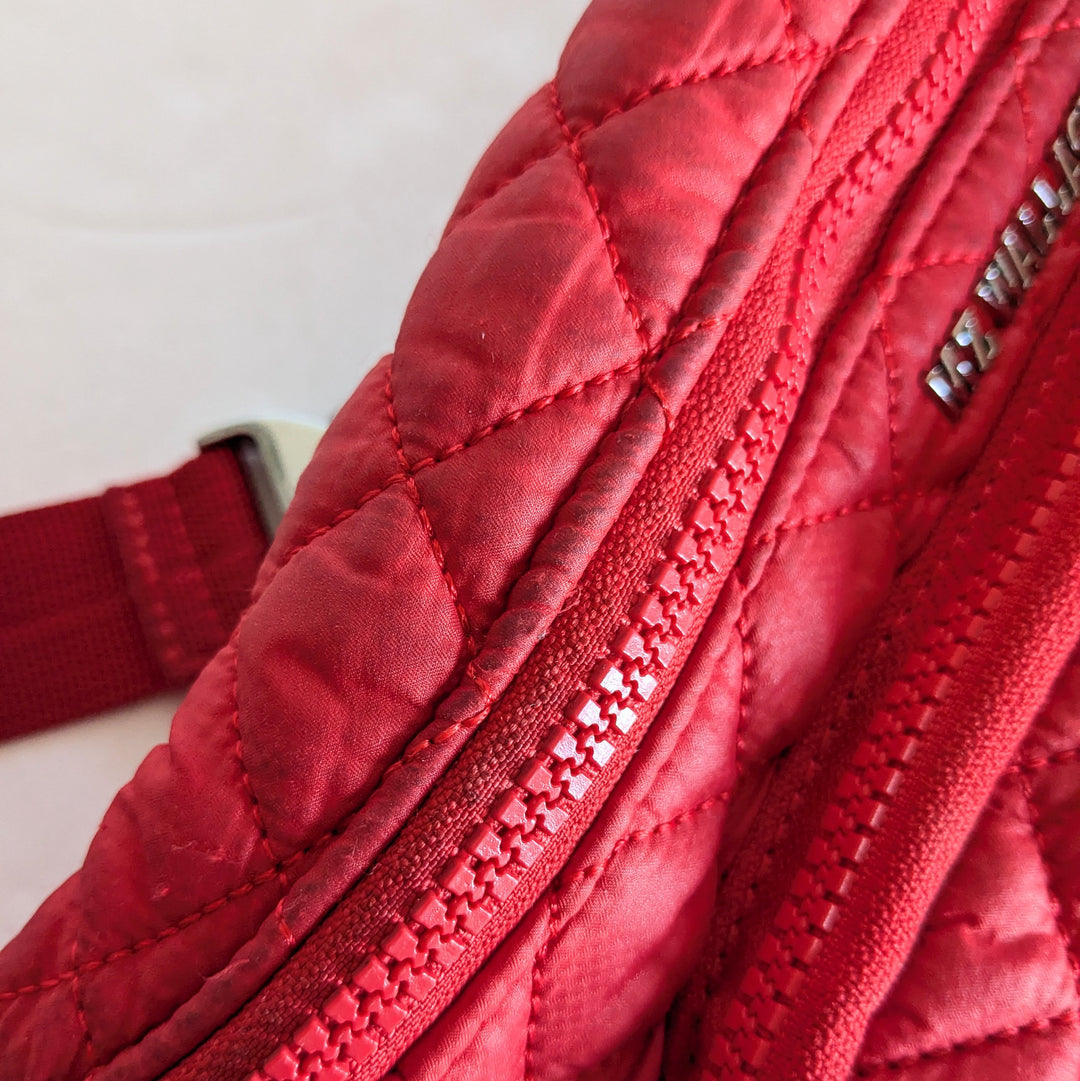 MZ Wallace Red Quilted Belt Bag