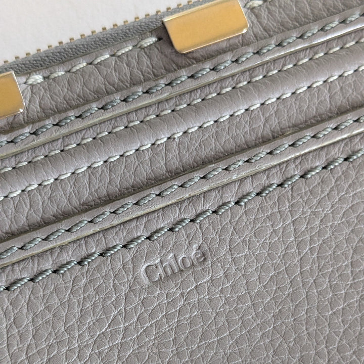 Chloe Marcie Gray Zip Around Wallet