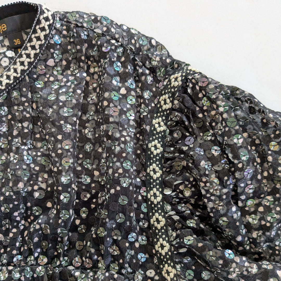 Maje Sequin Embellished Cocktail Dress Size 36/6