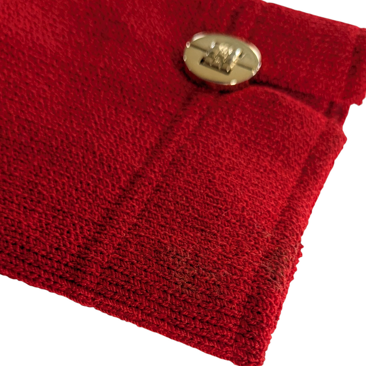 St John Red Knit Blazer Size 14