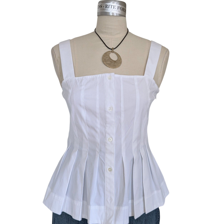 Veronica Beard Laura White Top Size 12 NWT