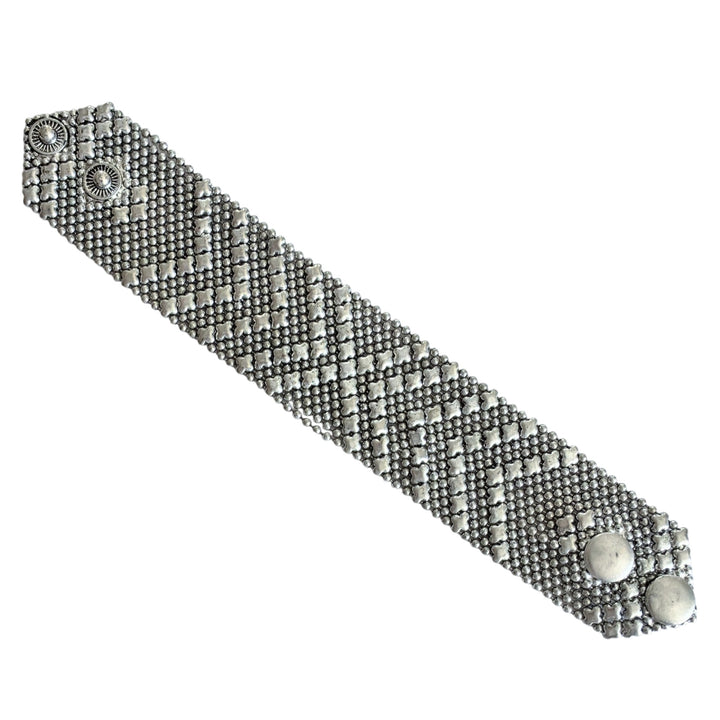 Guang Tong Liquid Metal Silver Cuff Bracelet