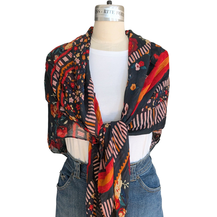 Saachi Wool & Silk Square Scarf