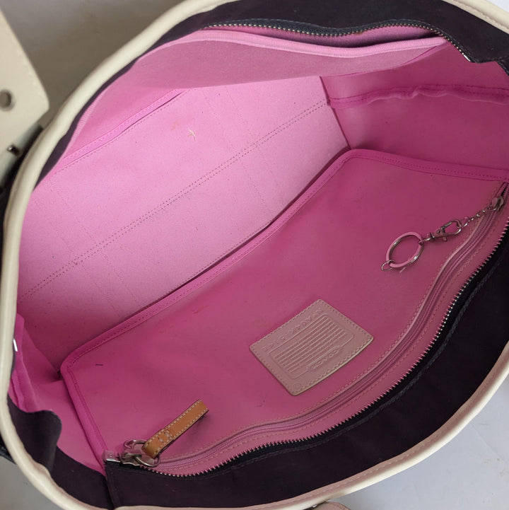 Coach Hampton Canvas and Leather Tote Bag
