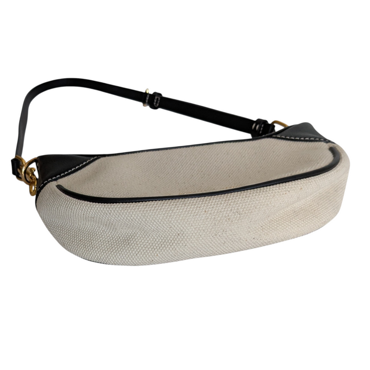 Charles & Keith Shalia Canvas Mini Moon Bag