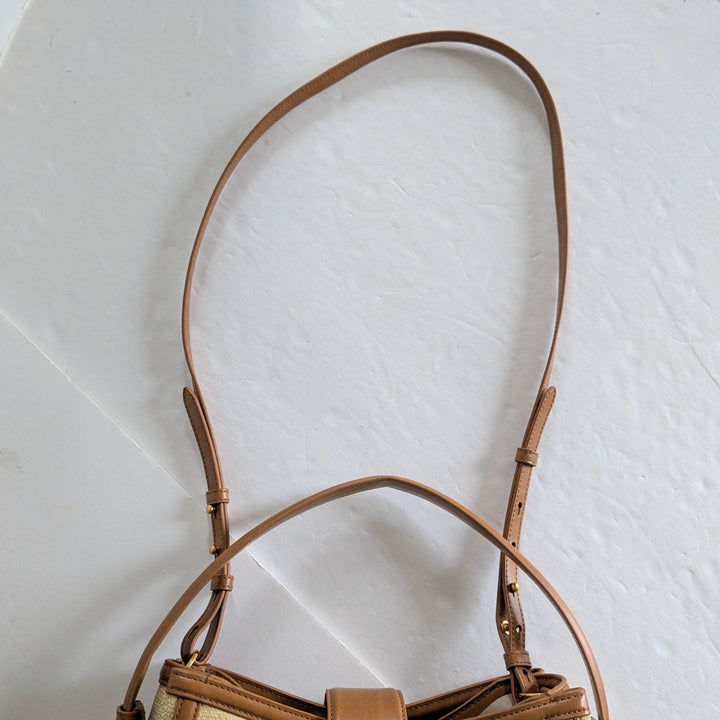 Charles & Keith Raffia Convertible Shoulder Bag