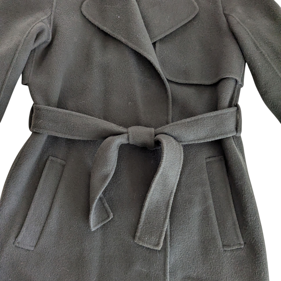 Theory Wool and Cashmere Wrap Coat Size Small