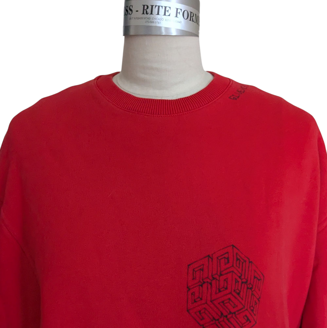 Givenchy Men's 4G Cubix Oversized Sweatshirt Size XXS