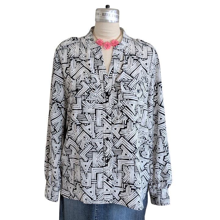 Karl Lagerfeld Paris Logo Print Shirt Size XL NWT