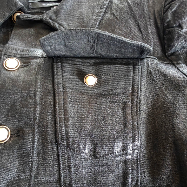 Retrofete Ada Coated Denim Jacket Size XL NWT