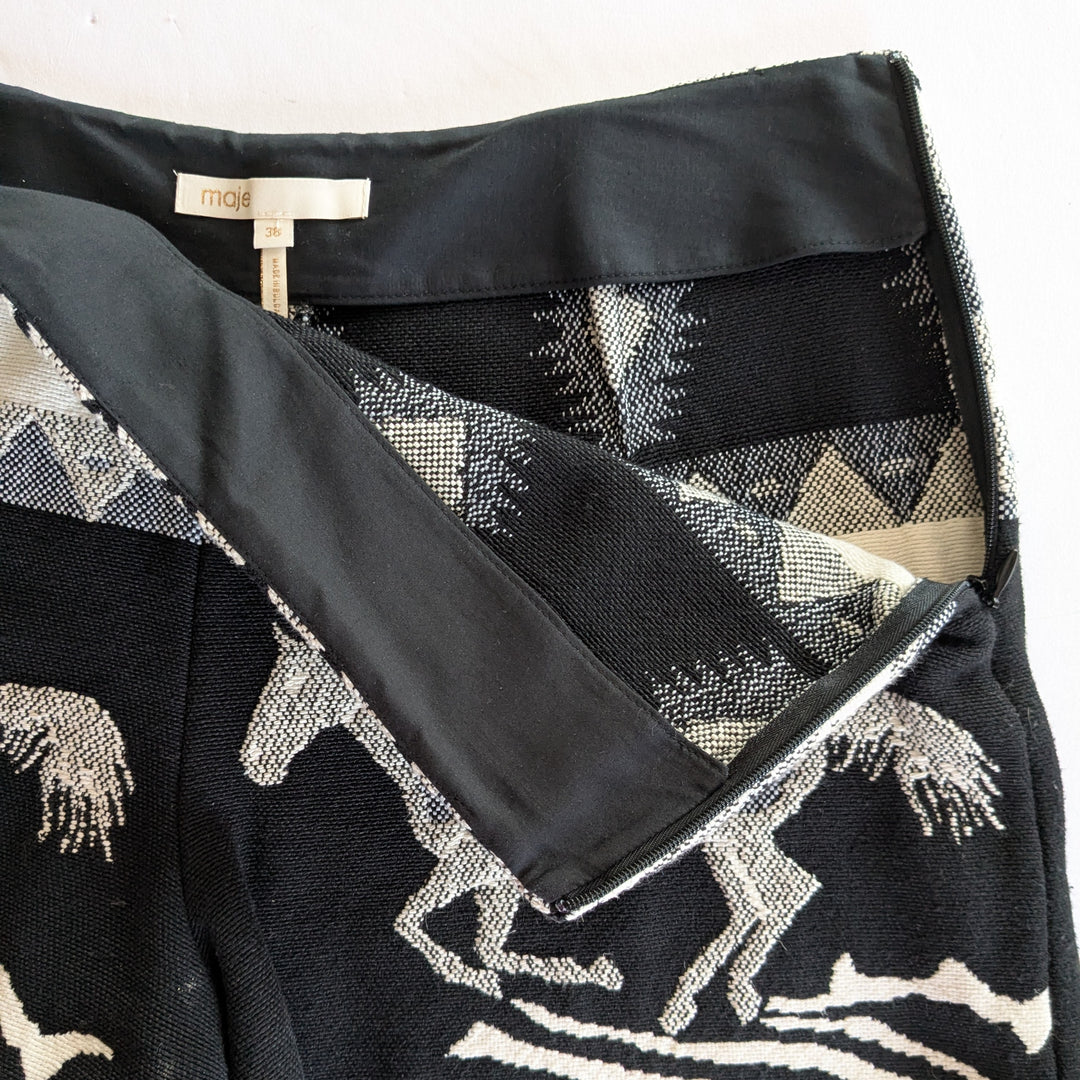 Maje Ipi Horse Print Shorts Size 38