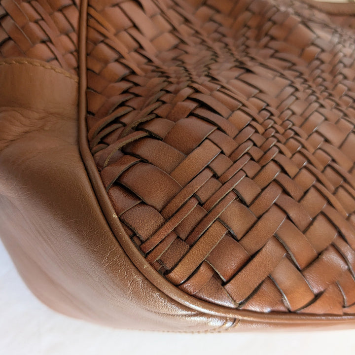 Cole Haan Woven Leather Hobo Bag