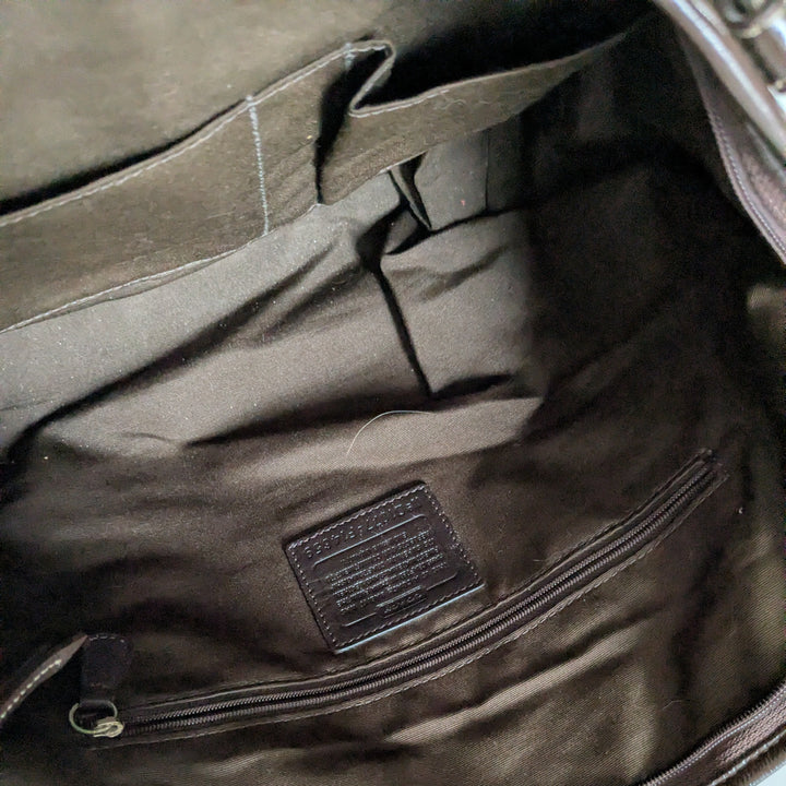 Coach Leah Signature Logo Canvas Tote
