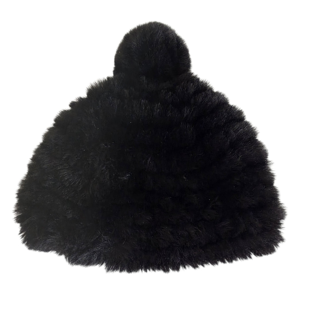 Black Faux Fur Hat