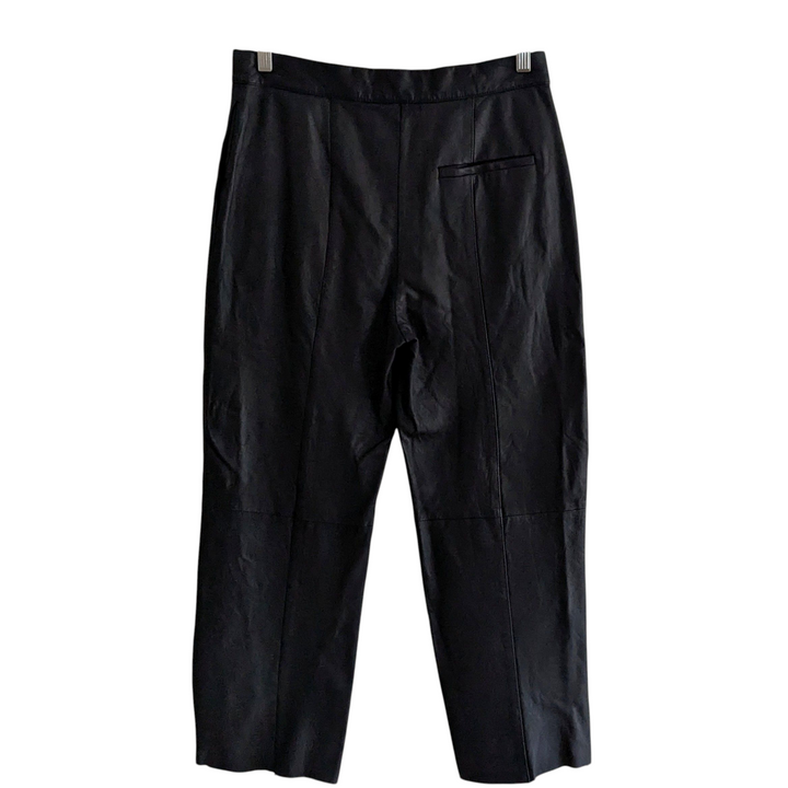 COS Cropped Pants in Black Leather Size 8